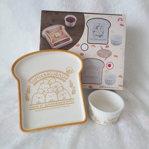 Sumikkogurashi - Bread Shaped Plate & Cocotte Set (Orange)